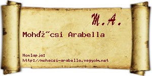 Mohácsi Arabella névjegykártya